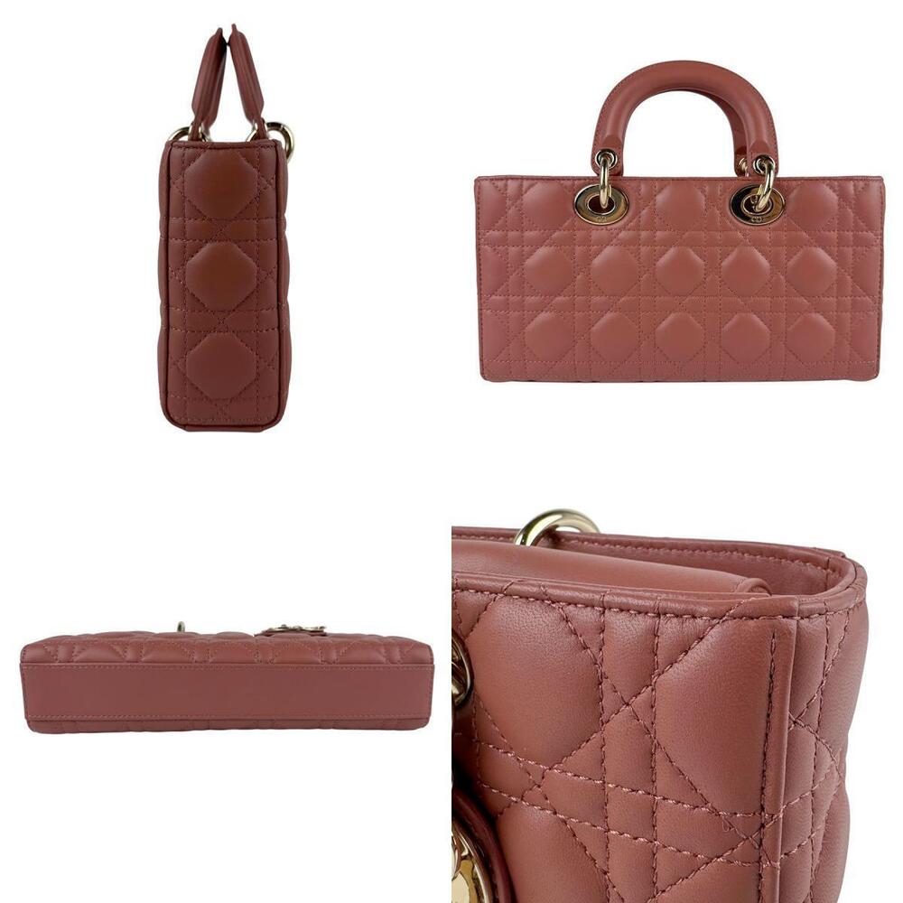 Dior Christian Bag  Joy Shoulder 2way Lambskin Brown D Brown